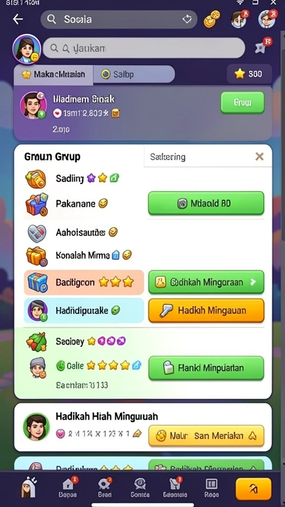 Fitur multiplayer yang memungkinkan bermain dengan teman-teman.