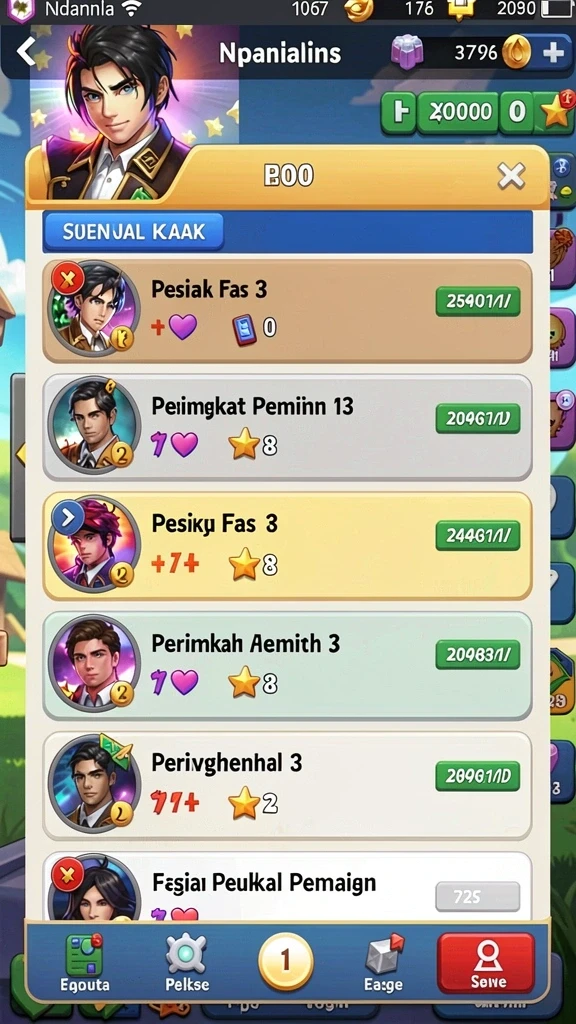 Screenshot menunjukkan karakter utama bersiap untuk memulai petualangan.