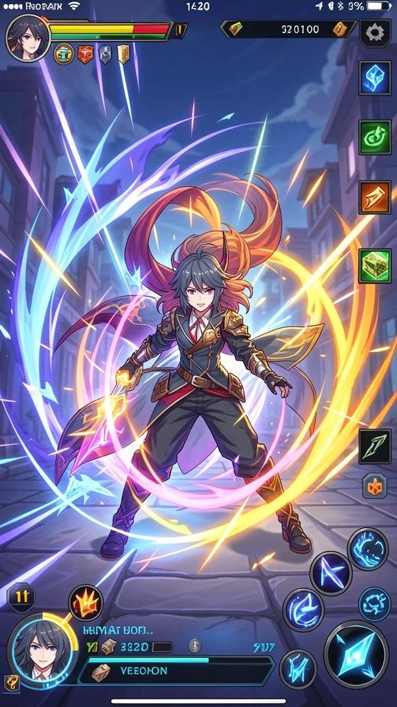Screenshot karakter yang bisa kamu pilih dengan berbagai skin menarik.