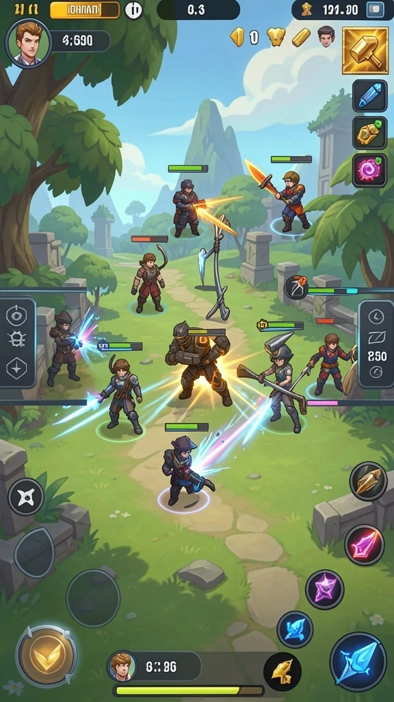 Tampilan utama game dengan banyak pilihan slot.