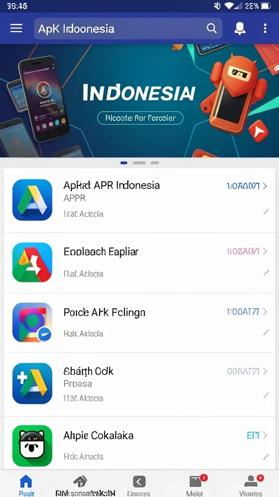 Tampilan menu awal yang menarik dan mudah dinavigasi.
