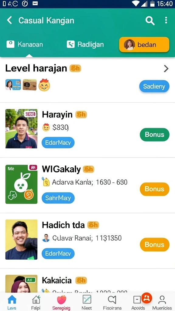 Karakter unik dengan desain yang menarik.