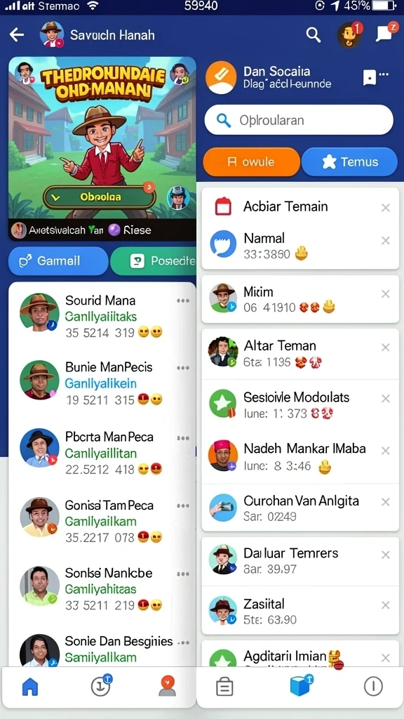 Fitur permainan seru yang dapat dinikmati bersama teman.