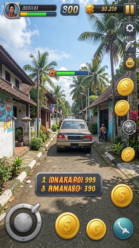 Tampilan karakter utama yang menarik.