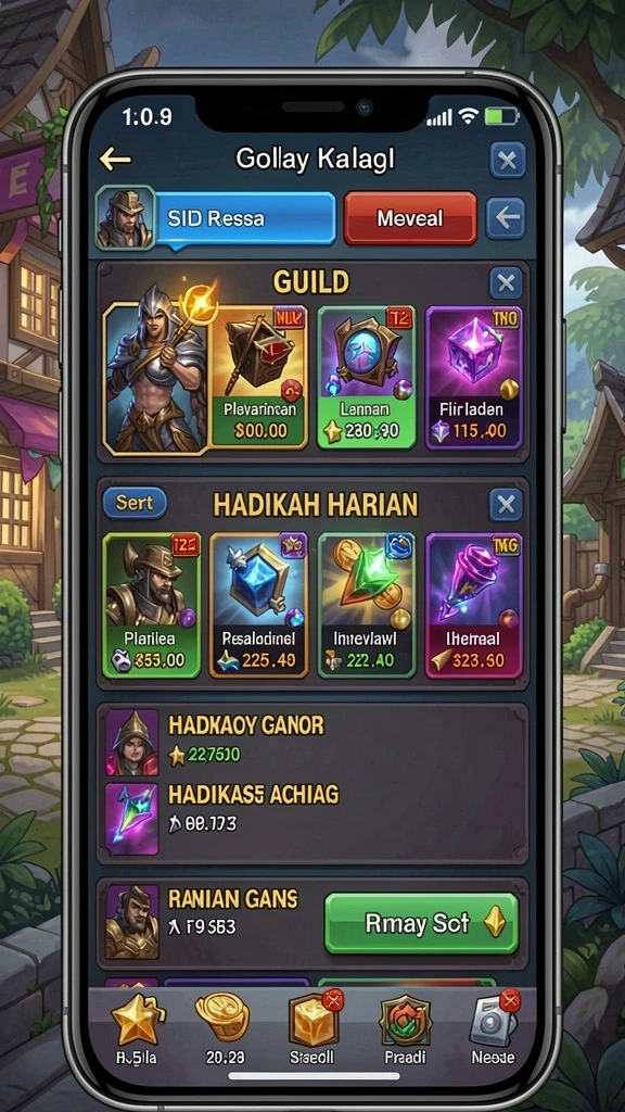 Tampilan awal yang menyambut pemain dengan hangat.