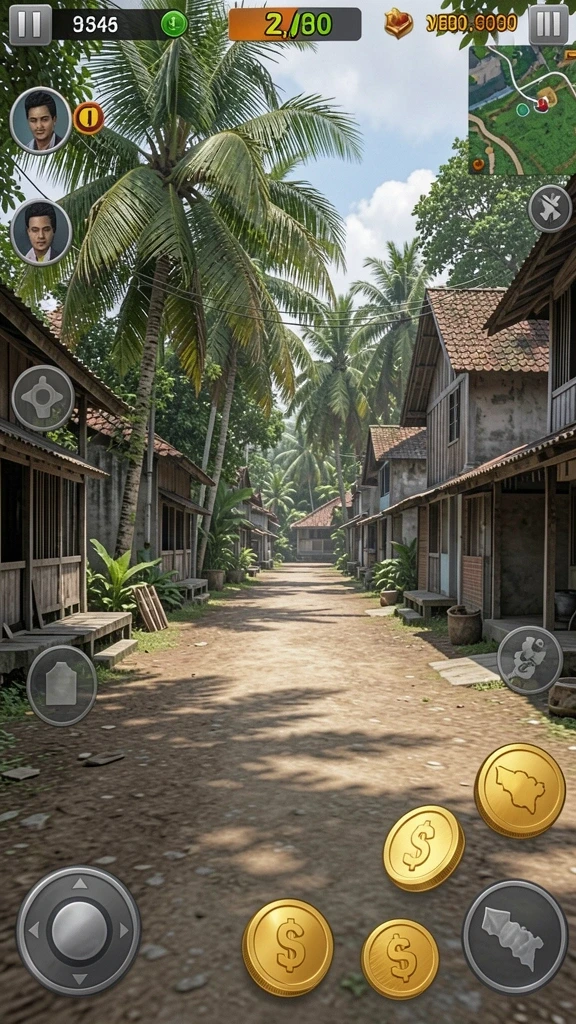 Tantangan menarik di setiap level permainan.