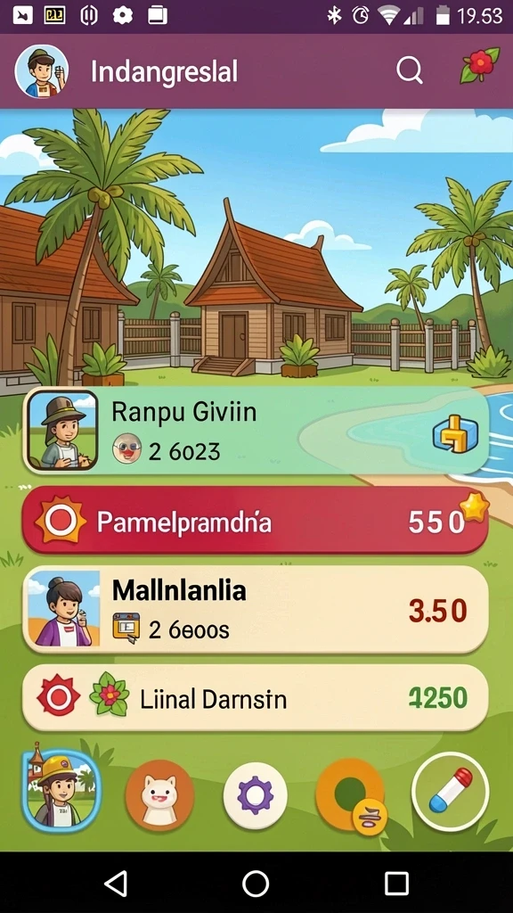 Screenshot dari mode balapan yang menegangkan.