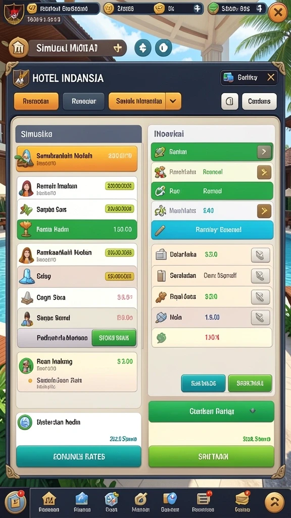 Tampilan menu utama yang sederhana dan menarik.