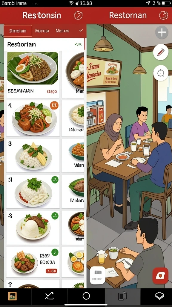 Menampilkan karakter utama dengan desain menarik.